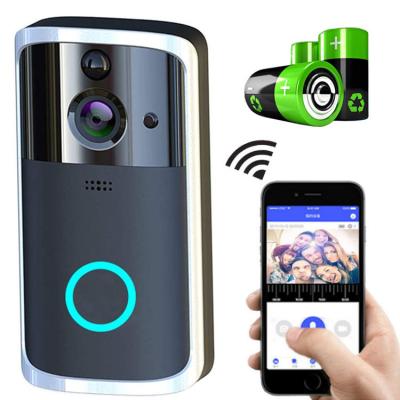 China 2020 Wireless Doorbell Camera Support 3 Batteries Black Cam Bell Two Way Wifi CCTV Security Audio Smart Video Doorbell Camera for sale