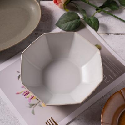 China Customized Irregular Polygonal Octagonal Soup Bowl Viable Household Soup Bowl Kitchen Utensils and Tableware Ramen for sale