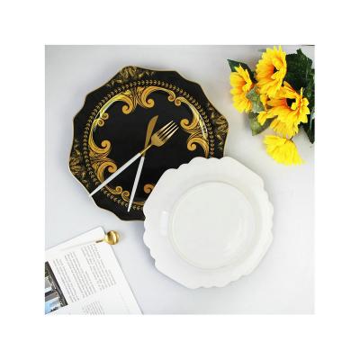 China Factory Direct Sale Sustainable High Quality Bone China Dish Set Dinner Porcelain Porcelain Dishware Sets for sale