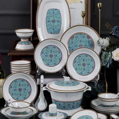 China Sustainable Restaurant Tableware Kitchen Supplier Luxury Porcelain Dinnerware Set Porcelain For Hotel Dishes for sale