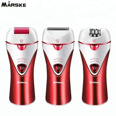 China 3in1 3in1 Foot Callus Remover Multifunctional Refillable Hair Remover No Pain Professional Lady Shaver for sale