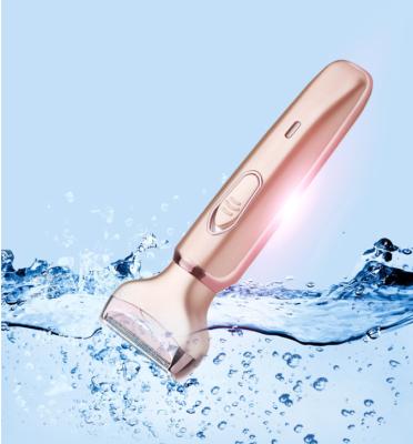 China Multifunctional 2in1 Sharp Blade Natural Contours Shaving Lady Cordless Shaver Pink Epilator Professional Women Razor Women for sale