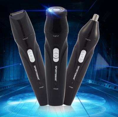 China New Design 3in1 Rechargeable Electric Nose Hair Trimmer Multifunctional Nose Trimmer Low Noise Ear Trimmer for sale