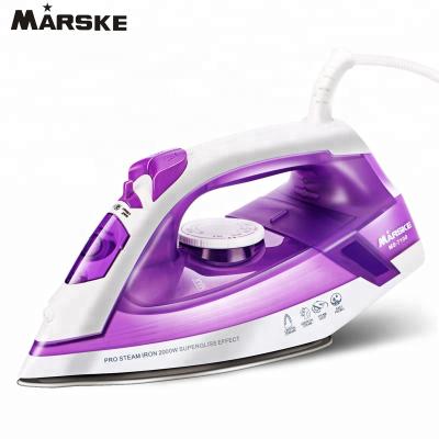 China Clothes Steam Iron MARSKE 7100 Best Selling Home Use New Design Manufacturer Professional Electric Steam Iron Ceramic EU Plug OEM 10pcs/carton NC; ZHE for sale