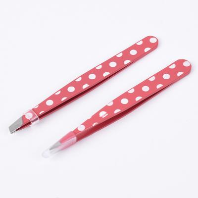 China Professional Oblique Sharp Eyebrow Stainless Steel Eyebrow Tweezers Set for sale