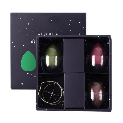 China Wholesale 3pcs Washable Beauty Makeup Sponges Set With Holding Tray for sale