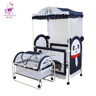 China Modern Eco-friendly Baby Crib Metal Iron Baby Cradle Cradle Rocks Newborn Baby Swing In for sale