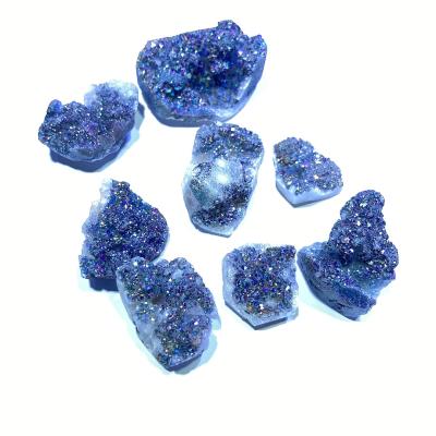 China China Factory Wholesale Small Ornaments Plated Agate Crafts Stone Crystal Cluster for sale