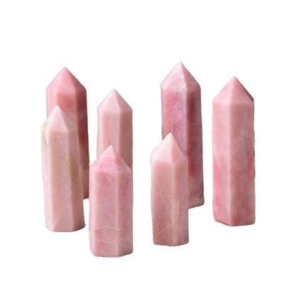 China Wholesale Rose Scepter Tower Crystal Magic Wand Point Powder Quartz Spell Wand From China for sale