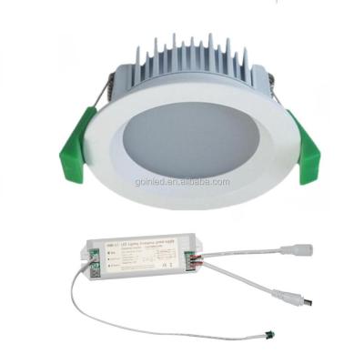 China Modern 90mm cutout downlight ceiling recessed led rechargeable light with 3 hours battery pack backup for sale