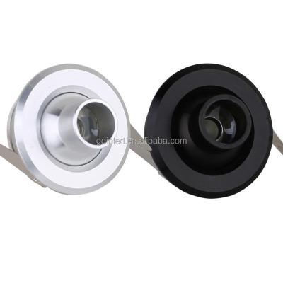 China Modern 32mm cutout 1W/3W mini recessed led downlight with ra80 BRIDGELUX LED 120LM for sale