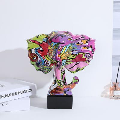 China Europe Hot Sale French Resin Elephant Crafts And Arts Home Office Animal Decorations for sale