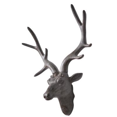 China Promotional Custom Bronze Resin Deer Head Europe Color Wall Sculpture for sale