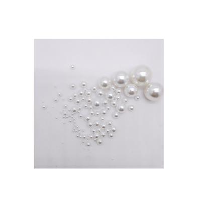 China DIY Jewelry Making High End Jewelry Accessories New Design Wholesale Price Imitated Pearl Without Holes Round Beads Decoration Plastic Beads for sale