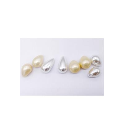 China DIY Jewelry Making Craft Korean Craft Porcelain Making Quality Loose Plastic Wrapping Pearl Beads Decorative Teardrop Sew On Beads For Earring Making for sale