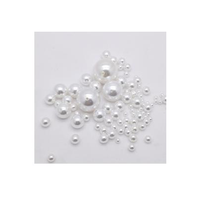 China DIY Jewelry Making High End Jewelry Accessories Wholesale Decoration Imitation Plastic Bead Round Loose Pearl Beads With Straight Hole For Jewelry for sale