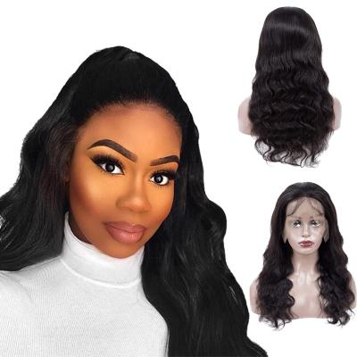 China Cheap Black Curly Body Wave Peruvian Wigs, Peruvian Silk Base Full Lace Wig With Baby Hair, Unprocessed Virgin Peruvian Hair Wig for sale