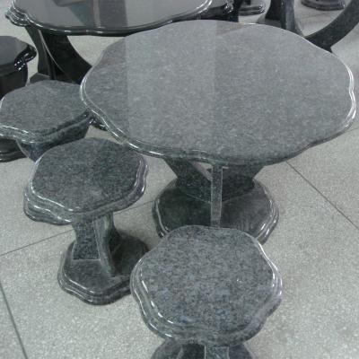 China Traditional Outdoor Granite Table And Chair Set Nature Stone Garden Furniture Waterproof for sale