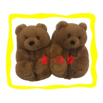 China Fashion trend one size hard bottom teddy bear slips teddy bear slippers mommy and me shoes sellers for toddlers for sale