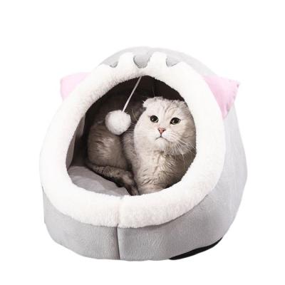 China Cat Play Nest Soft Hanging Ball With Toy Sturdy Cat House Bed Winter Warm Long Stuffed Around Small Depth Dog Pet Nest for sale