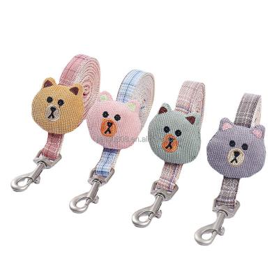 China New Chest Dog Traction Rope Anti Cut Cartoon Bear Viable Back Vest Free Dog Walking Rope Pet Products for sale