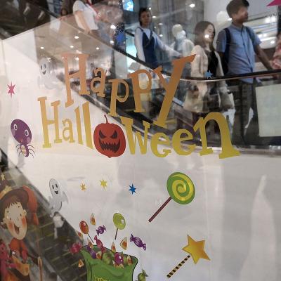 China Removable And Repositionable Custom Window Stickers 3m Halloween Wall Sticker Transparent Decals for sale