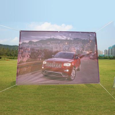 China Mesh Banner Fabric Printing /Perforated Flex Banner /Full Color CMYK Hanging Barrier Mesh Banner for sale