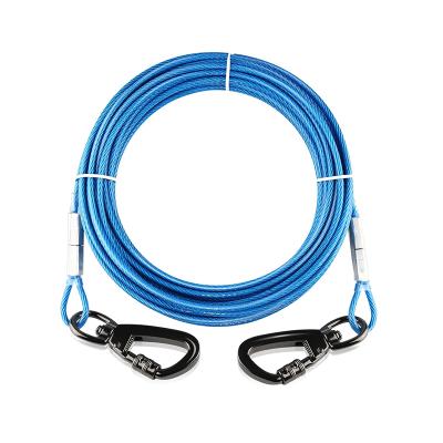 China Durable Stainless Steel Pet Leashes Dog Runner Link Off Cable for sale