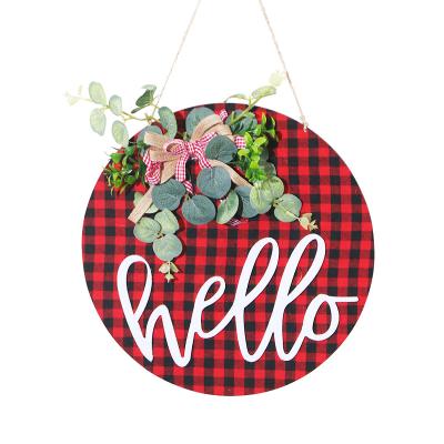 China Welcome Sign From Europe For Front Door Outdoor Christmas Spring Easter Winters Wedding Holiday Decoration for sale