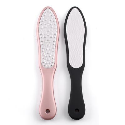 China ABS+Stainless Steel Double Side Scrubs Foot Rasp Feet Peel Callus Remover Scraper Stainless Steel Metal Surface Tool Folder for sale