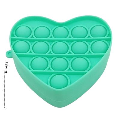 China Fashion Funny Round Shaped Silicone Pop Bouncing Person Toys Bag Push Bubble Snaps Bag for sale