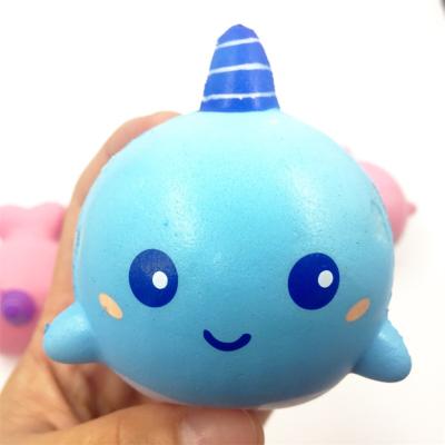 China Kawaii Eco-Friendly Mini Small Unicorn Whale Squishies Toy Slow Rising Toys For Sale for sale