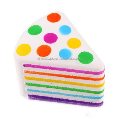 China Kawaii Eco-Friendly Squishy Cakes Slow Rising Mini Rainbow Cake Squishy for sale