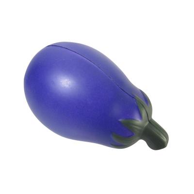 China Eco - Friendly PU Foam Fat Eggplant Shape Soft Toys Free Anti Stress Ball For Kids for sale