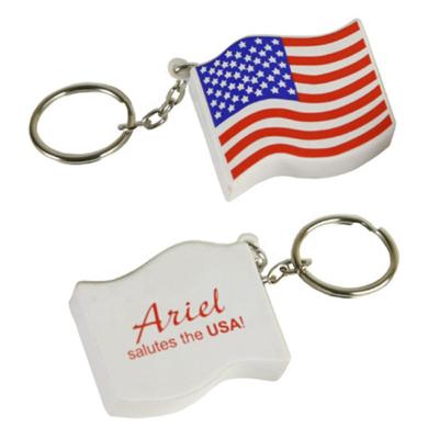 China Wholesale Eco-friendly USA Flag Reliever PU Foam Anti Stress Ball Key Chain For Unisex for sale