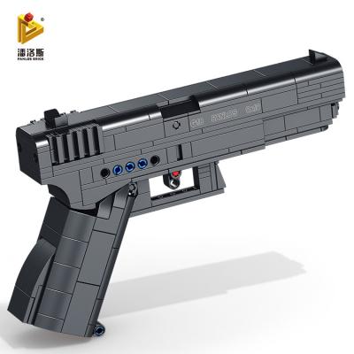 China DIY Brick PANLOS 670010 Automatic Gun G18 336pcs Building Block Firearms Kids Gift Educational Building Sets for sale