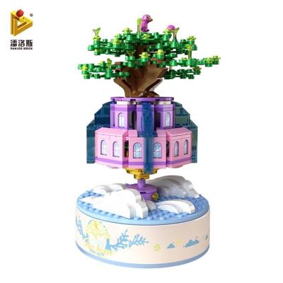 China DIY 478 Pcs Brick PANLOS 656008 Sky City Music Box Building Blocks Set Children Educational Toys Small Particle Assemble Bricks for sale