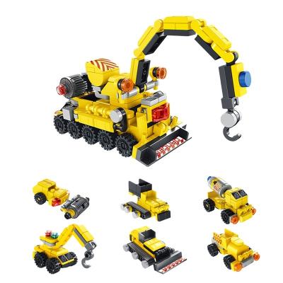 China DIY PLAY Building Blocks Set, Excavator Bricks Construction Vehicle Truck, Engineering PANLOS 605002 Machine ROD Toys288pcs for sale