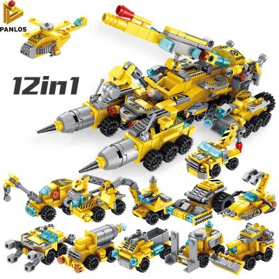 China Building Blocks Multifunctional Building Toy Panlos Bricks 12in1 Truck Building Blocks Each 2 Changes Model Toys For Children for sale