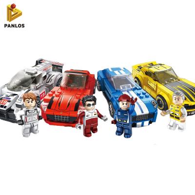 China Eco-friendly Shapes Bricks Race Car 3 Panlos Material Toy Building Blocks Kids Indoor Baby Toys Diy Set for sale