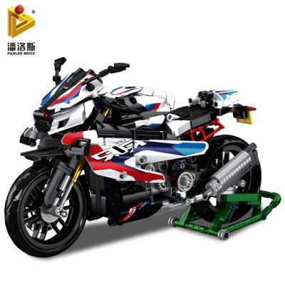 China DIY Brick PANLOS 672004 DIY Building Motorcycle 912pcs Racing Building Block Locomotive Assembled Plastic Toys for sale