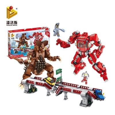 China Panlos Ultraman Robot and Monster Original Diy Toy Brick Eco-friendly Material Red Educational Building Toy for Children for sale