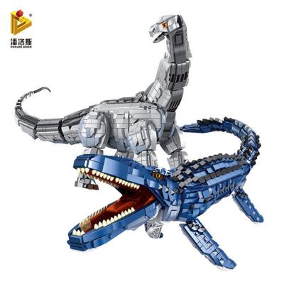 China DIY Building Brick Panlos 61105 Mosasaur Brontosaurus 1715PCS Dinosaur DIY Block Dinosaur Toys 1859pcs for sale