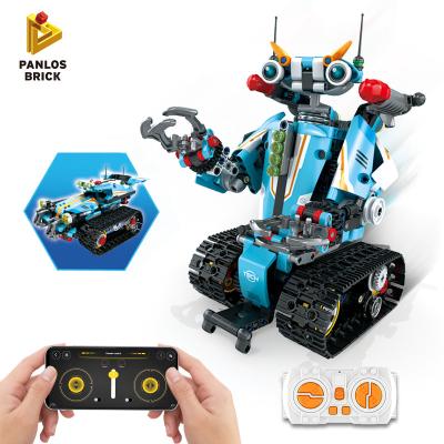 China DIY TOY Panlos 675001 APP remote control 2 program in 1 transfrom legoinghy bricks robot car educational building toy for sale