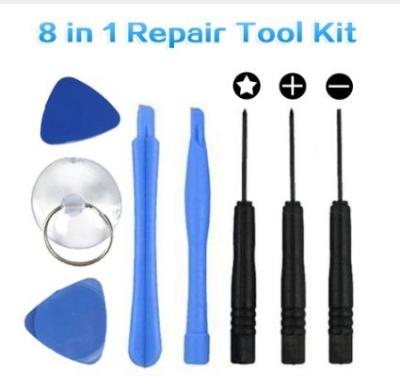 China Nutec Universal 8 in 1 Multi Fix Tool Cheap Mobile Screwdriver Opening Disassemble Kit Cell Phone Pry Tool Mobile Repair Set RT001 for sale