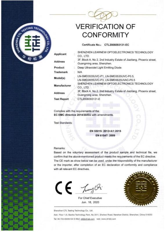 CE - Shenzhen Learnew Industrial Co., Ltd.