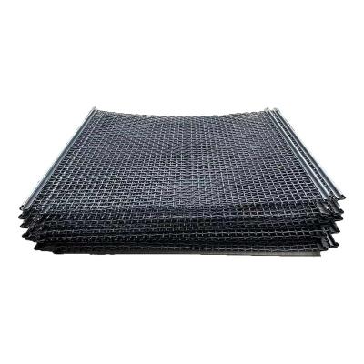 China 65MNCarbon Steel Plain Weave Quarry Crimped Screen Mesh For Stone Crusher Screen for sale