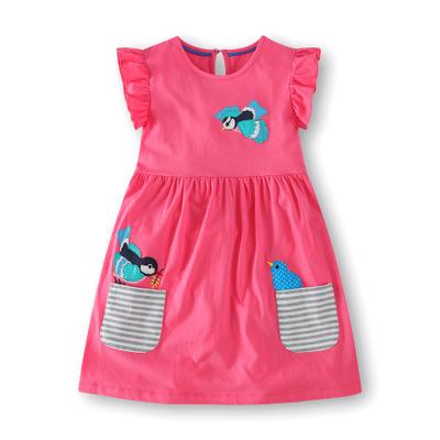 China Wholesale Summer Children's Breathable Clothing Western Style Kids Girls Fashion Skirt Halter Dress for sale