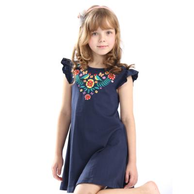 China Wholesale Breathable Summer Children Skirts Foreign Children's Girl's Dress Cotton Clothes Beach Dress Dresses for sale