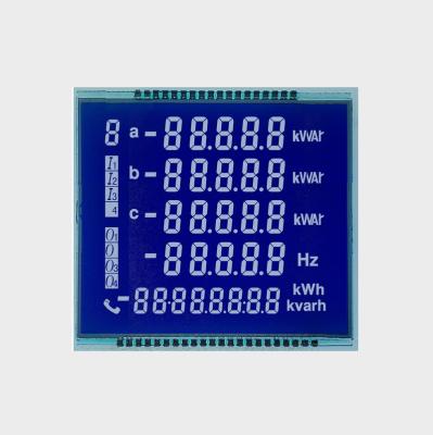 China Blue Custom Power Meter Temperature Ultra-low LCD Display STN LCD -30C For Segment Energy Meter Three Phase Smart LCD Display of the electricity meter 7 for sale